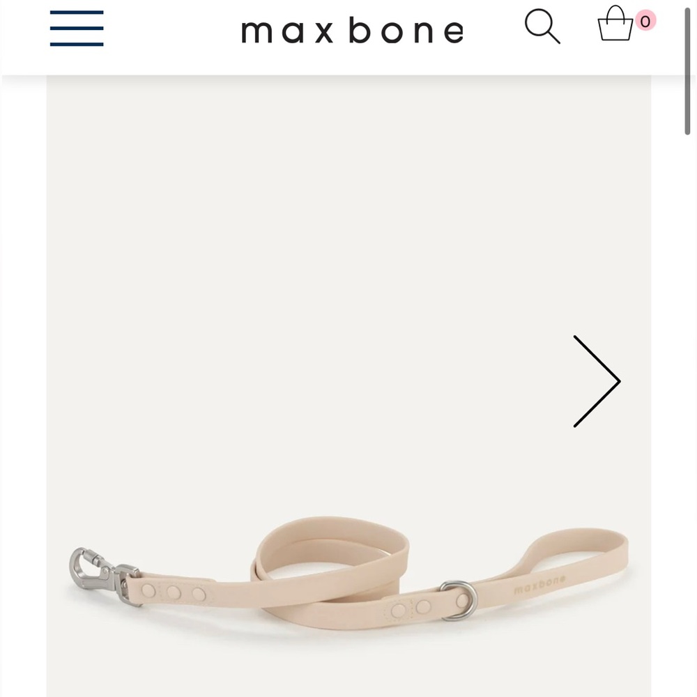 Maxbone Rubber Hazel Leash in Camel color